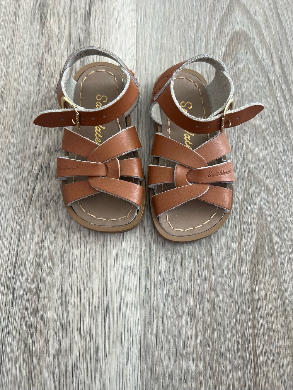 Salt water kids leather sandals